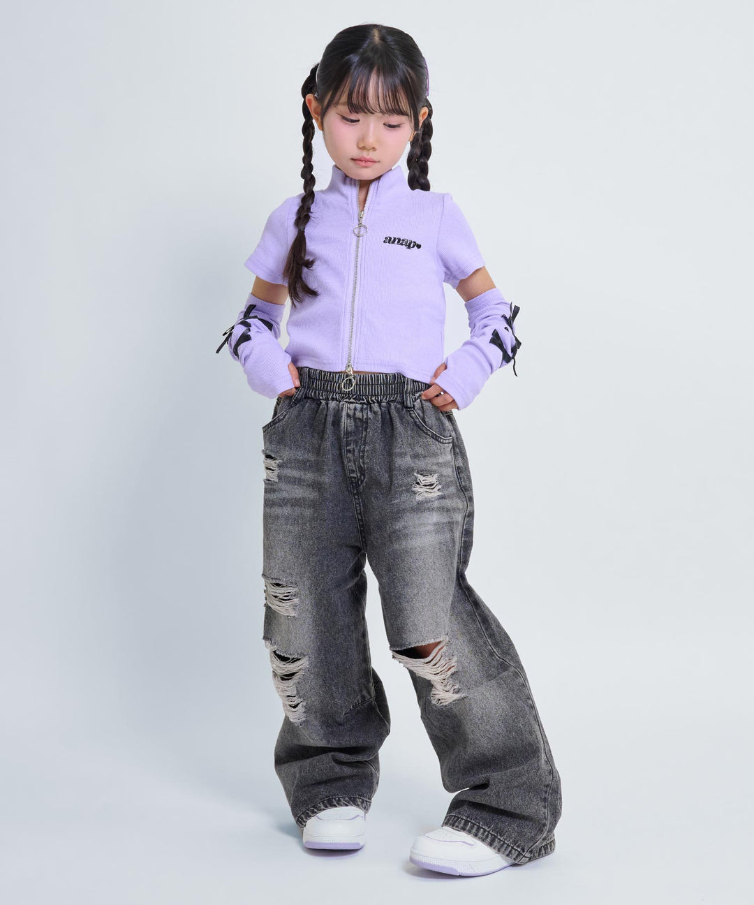 ラベンダー(120サイズ着用/身長：約110cm)