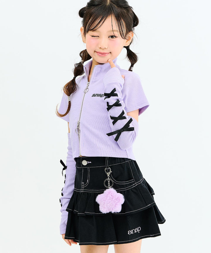 ラベンダー(130サイズ着用/身長：約128cm)