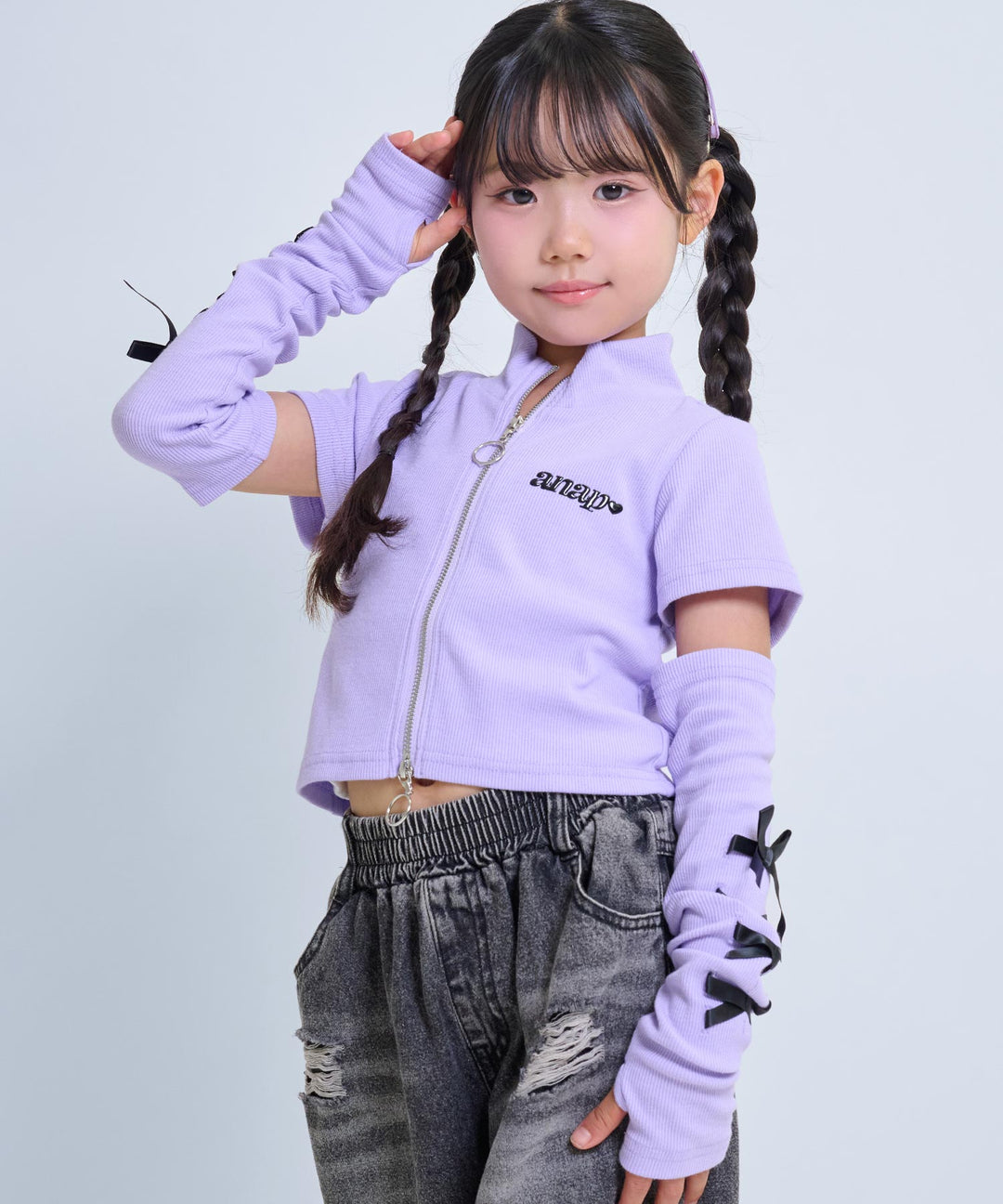 ラベンダー(120サイズ着用/身長：約110cm)