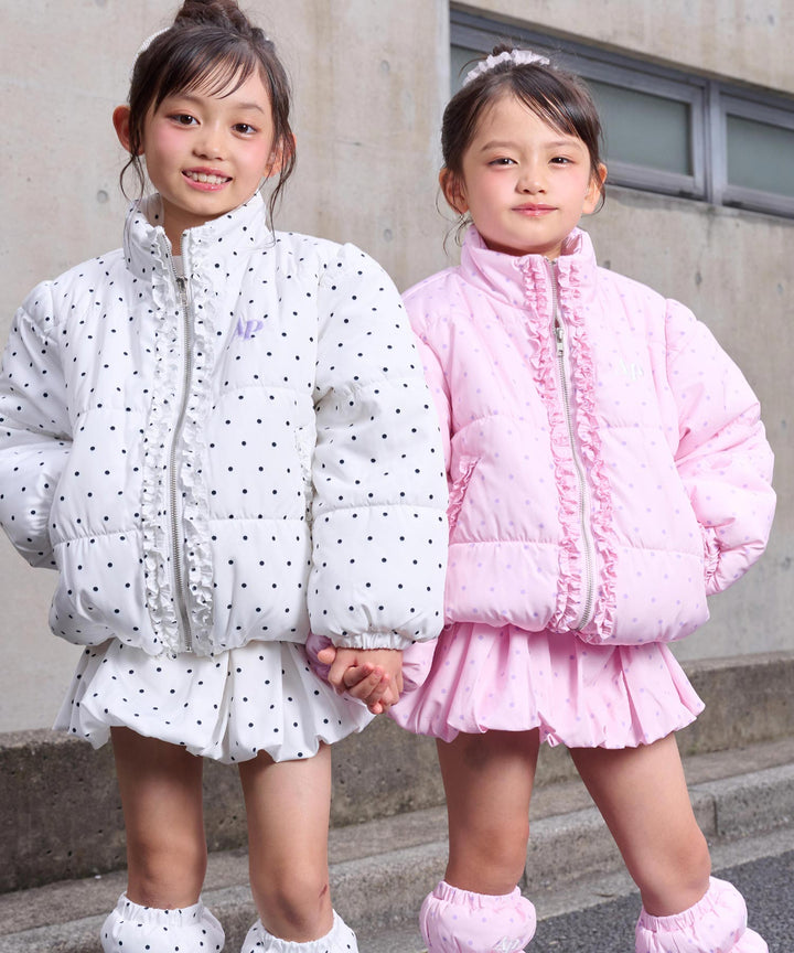 ホワイト(120サイズ着用/身長：約120cm)
ピンク(120サイズ着用/身長：約120cm)