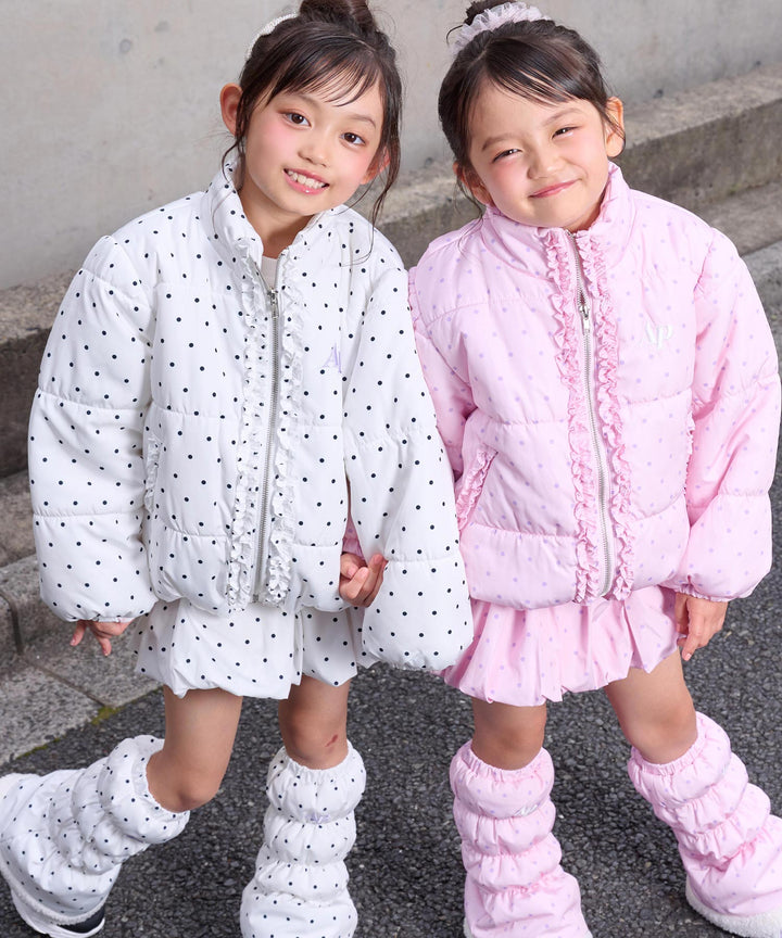 ホワイト(120サイズ着用/身長：約120cm)
ピンク(120サイズ着用/身長：約120cm)