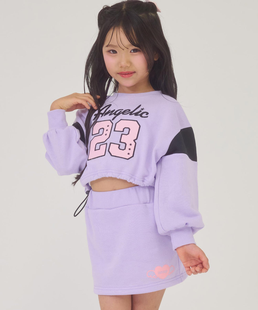 ラベンダー(110サイズ着用/身長：約112cm)