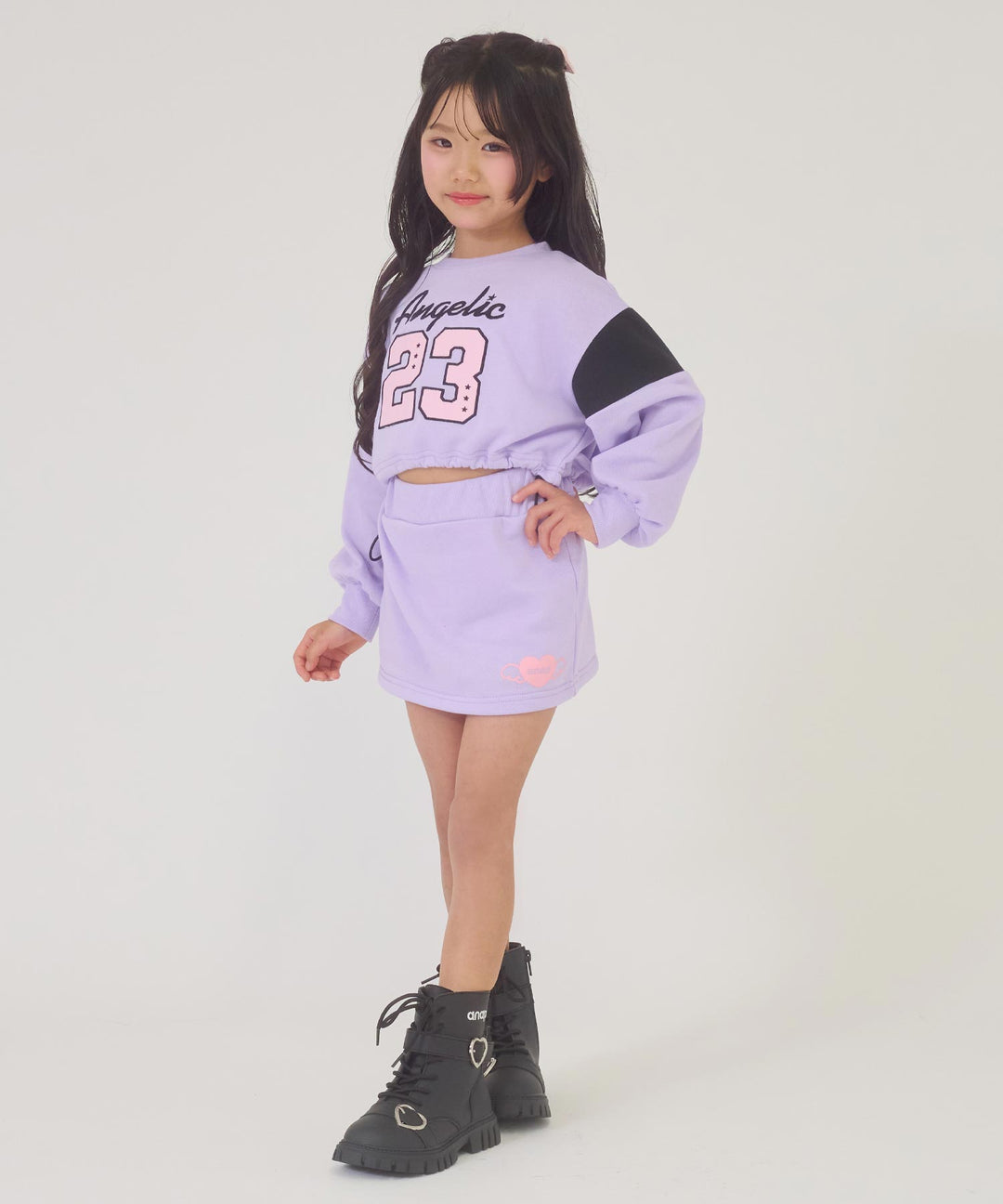 ラベンダー(110サイズ着用/身長：約112cm)