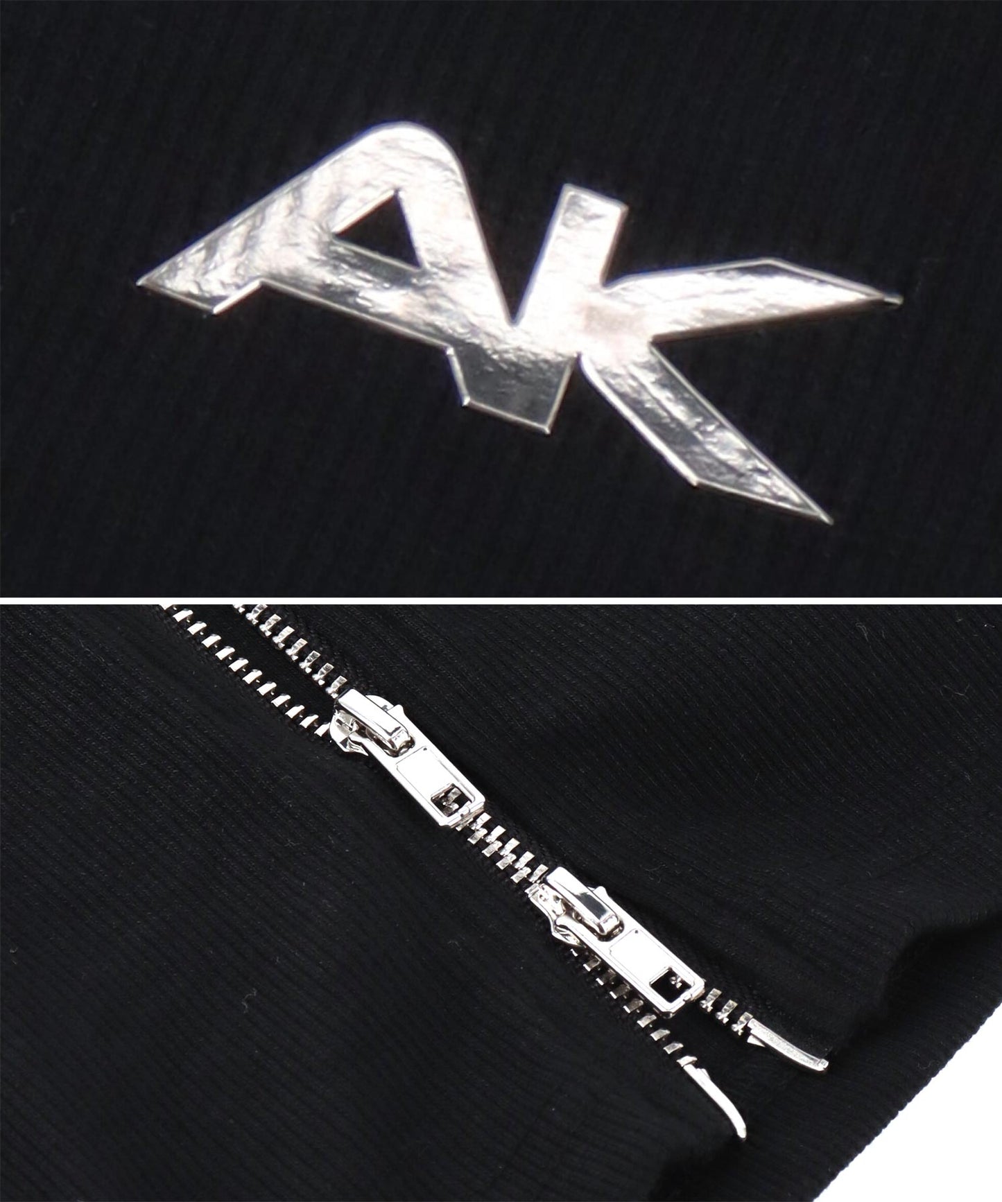 ライン入り ダブルジップ カーデ × キャミソール SET【ジュニアお揃い】 428-3998