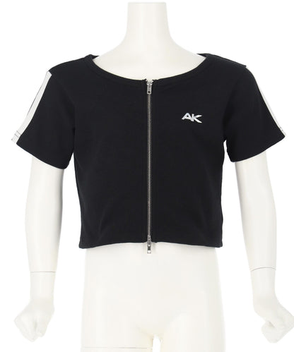 ライン入り ダブルジップ カーデ × キャミソール SET【ジュニアお揃い】 428-3998