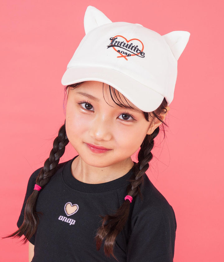 ハートロゴ ネコミミ キャップ 429-3415