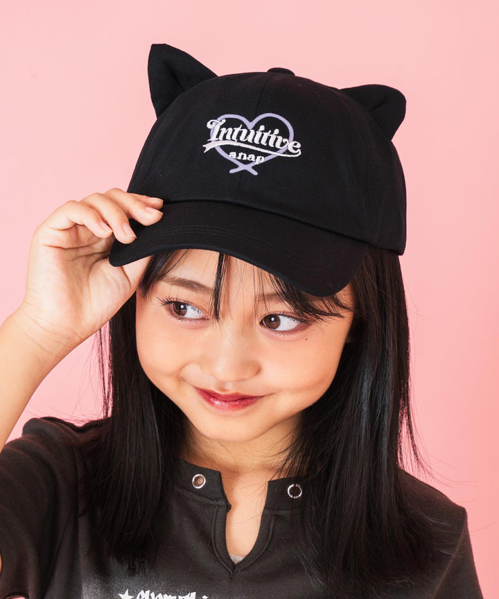 ハートロゴ ネコミミ キャップ 429-3415