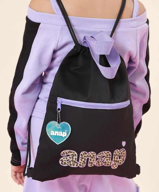 ヒョウ柄 ロゴ ナップサック 429-3616