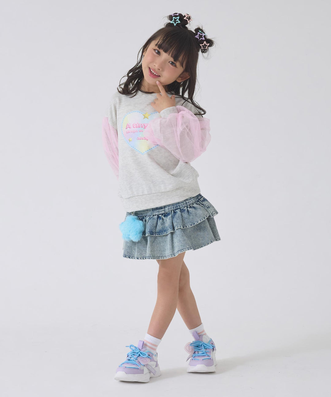 ラベンダー(19サイズ着用/身長：約114cm)