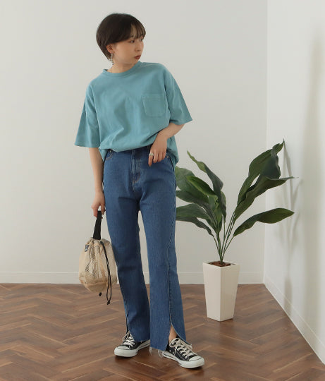 スリット デニムパンツ 22045