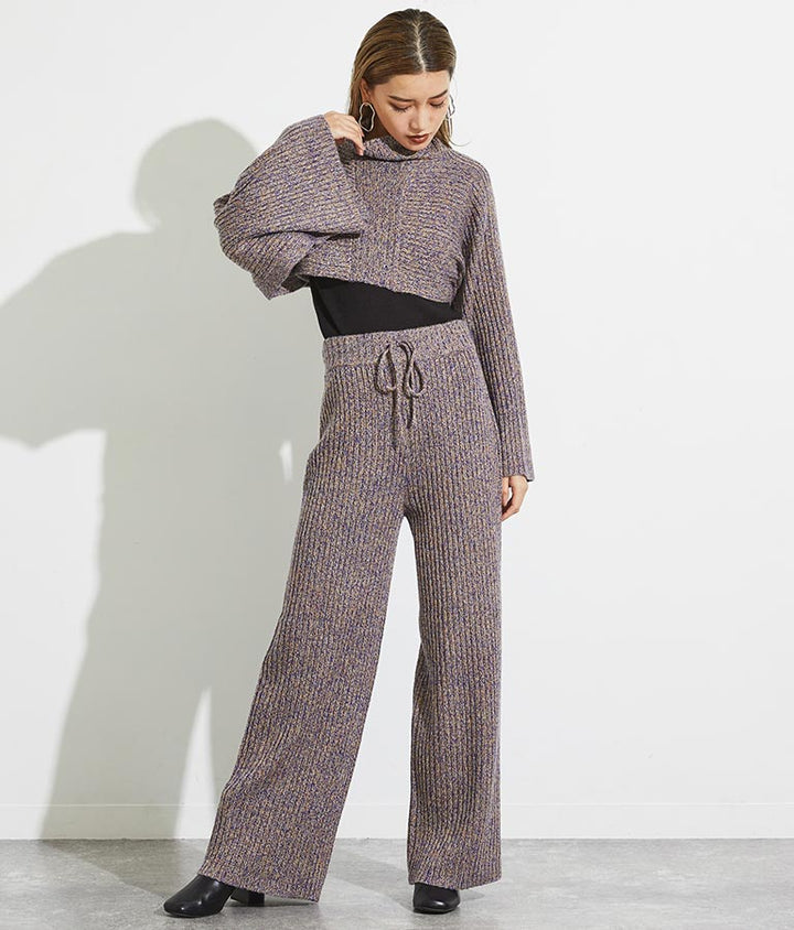 メランジニット ロングパンツ 362-8567
