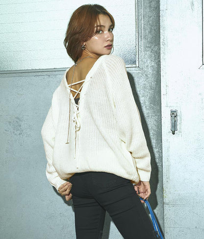 バックスピンドルニットチュニック 793-8580