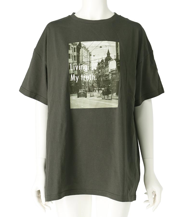 フォト プリント オーバーサイズ Tシャツ 363-9620