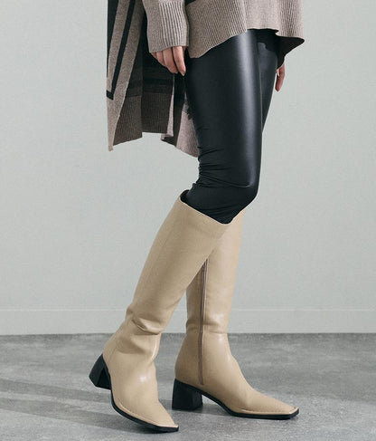 スクエアートゥ ロングブーツ 369-8485