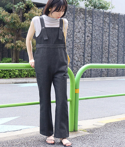 【低身長向けサイズ】デニム スリム サロペット 83838