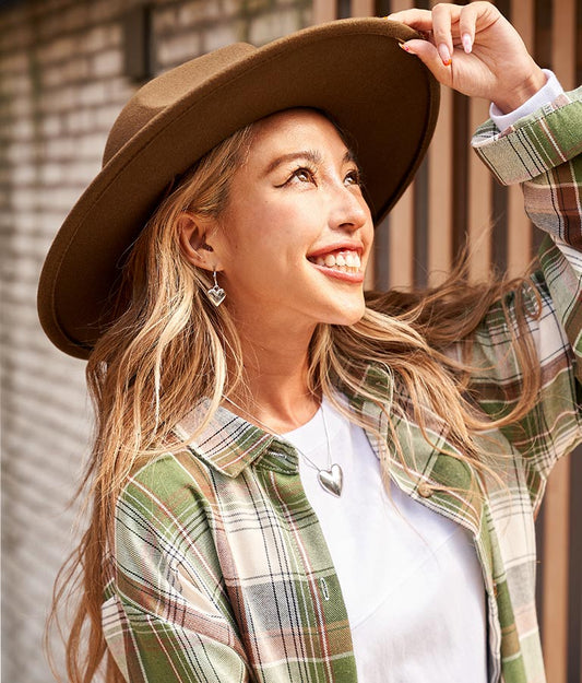 ツバ広 中折紐付 ハット 819-6554