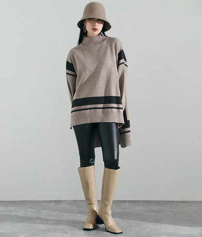 スクエアートゥ ロングブーツ 369-8485