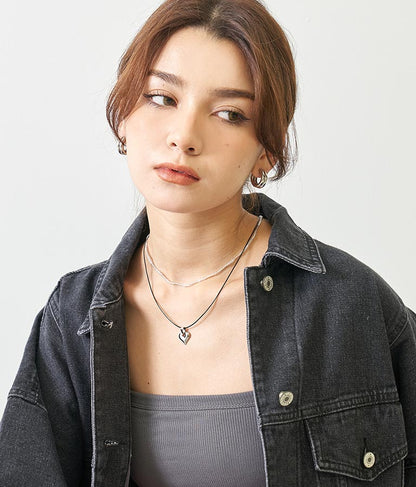 2連 ハート モチーフ ネックレス 799-8794