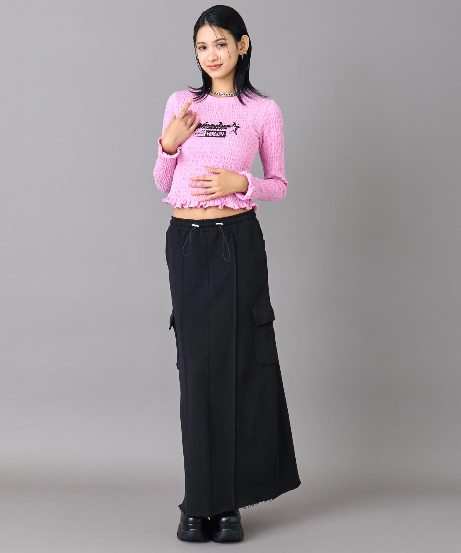 裏毛 スウェット カーゴ ロング スカート 791-9382 – ANAP オンライン