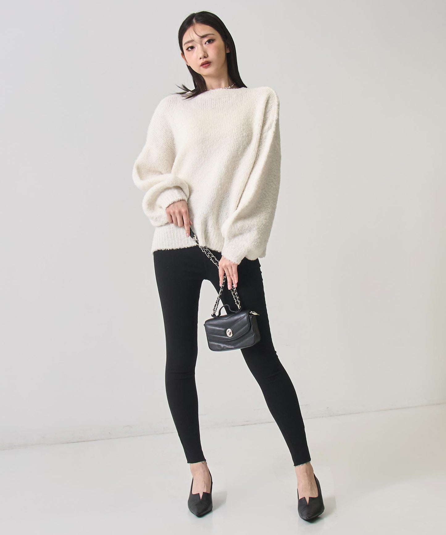 ハイウエスト ストレッチ デニム スキニー パンツ 792-7857