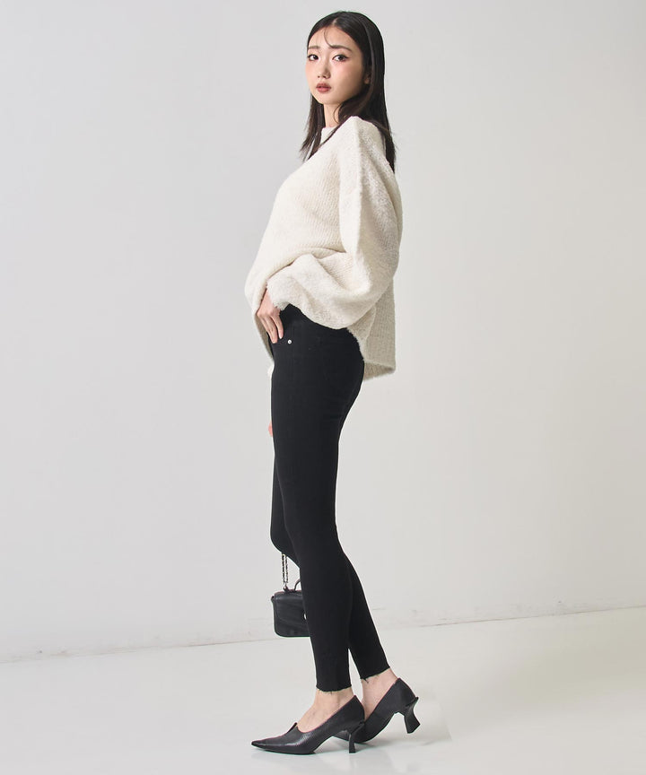 ハイウエスト ストレッチ デニム スキニー パンツ 792-7857