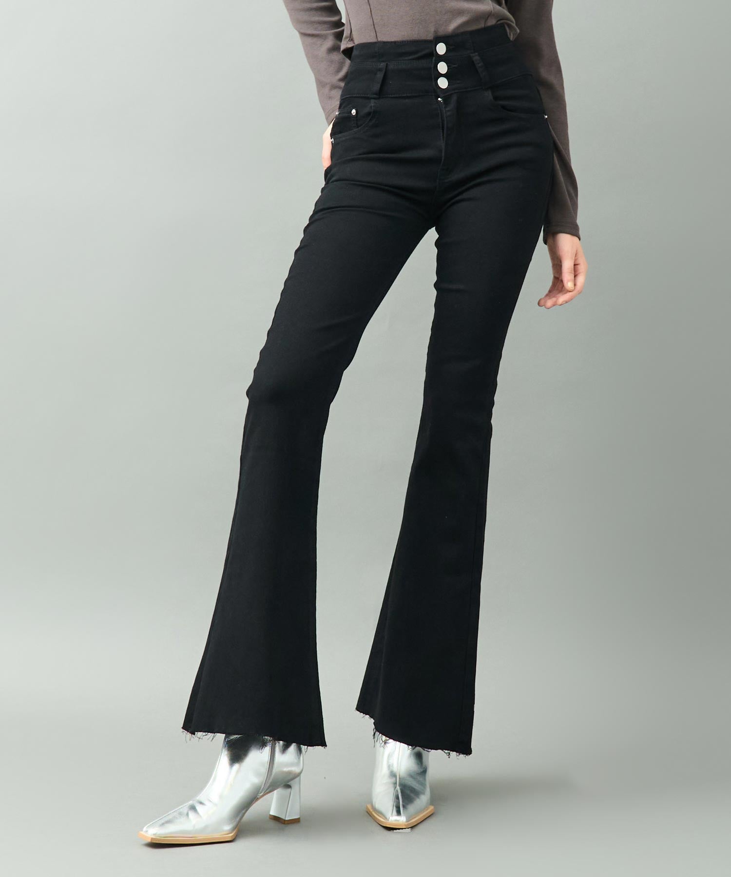 ハイウエスト ストレッチ フレア パンツ 792-8101 – ANAP オンライン