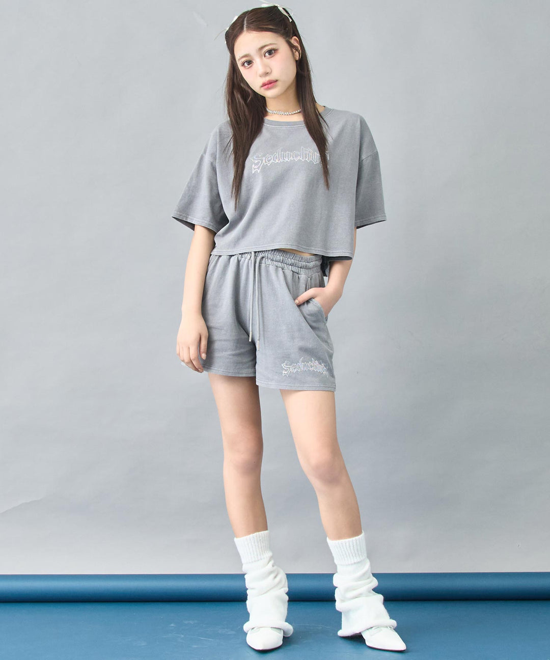 ピグメント ビジュー ロゴ ショートパンツ 792-9264