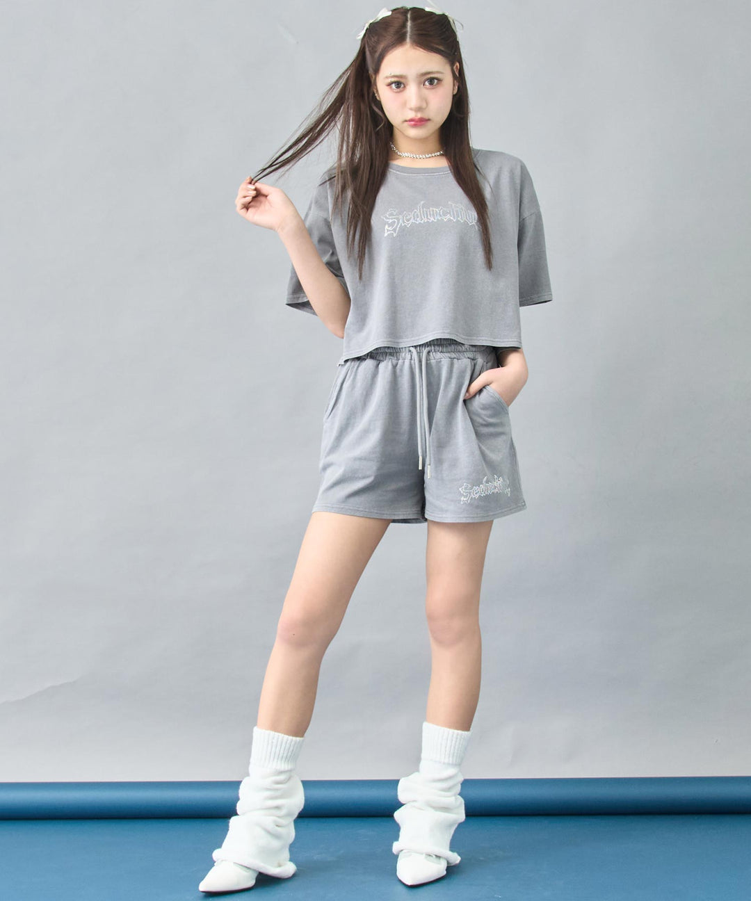 ピグメント ビジュー ロゴ ショートパンツ 792-9264