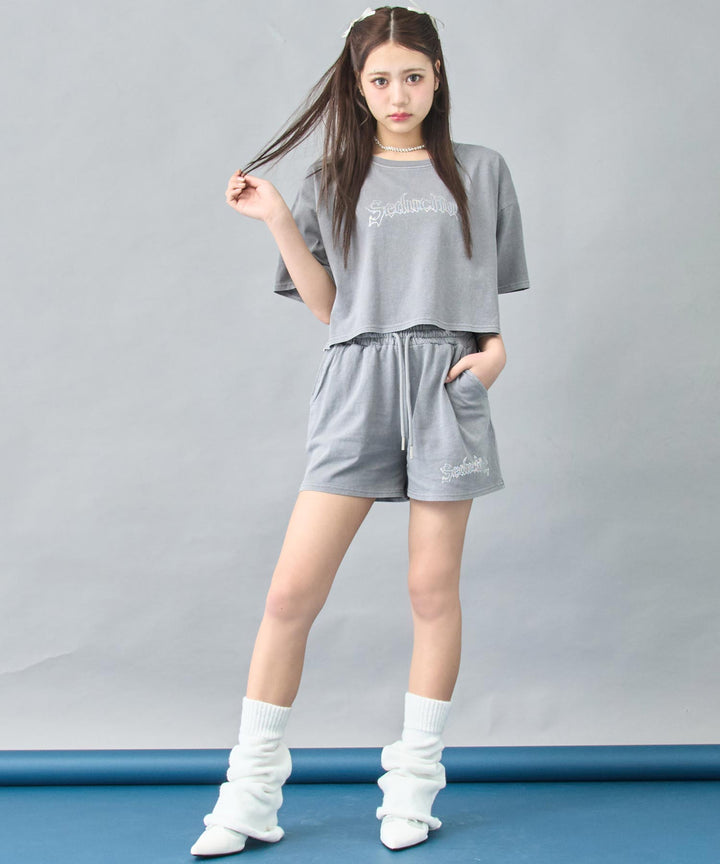 ピグメント ビジュー ロゴ ショートパンツ 792-9264