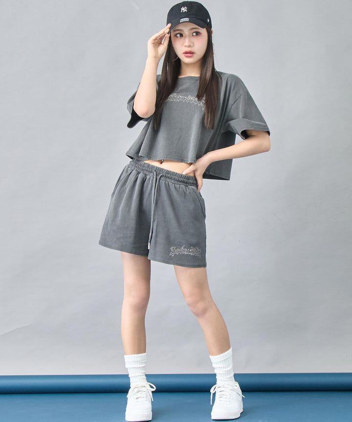 ピグメント ビジュー ロゴ ショートパンツ 792-9264