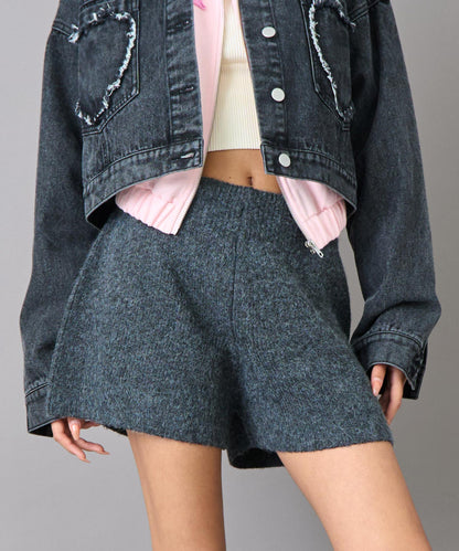 アルパカライク ニット ショート パンツ 792-9398