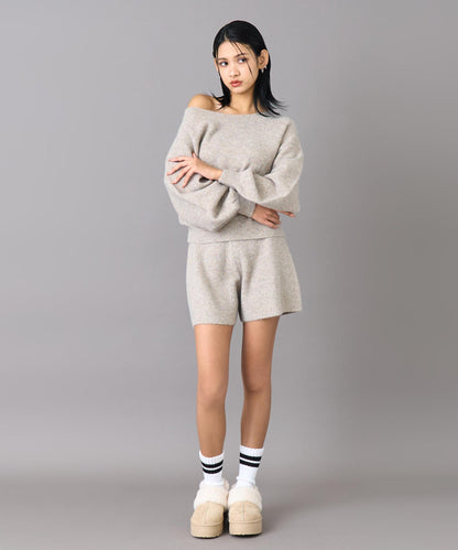 アルパカライク ニット ショート パンツ 792-9398