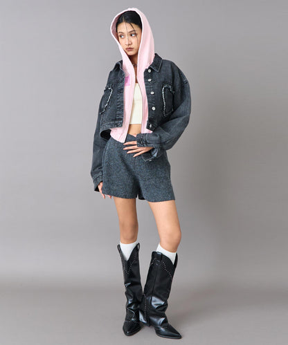 アルパカライク ニット ショート パンツ 792-9398