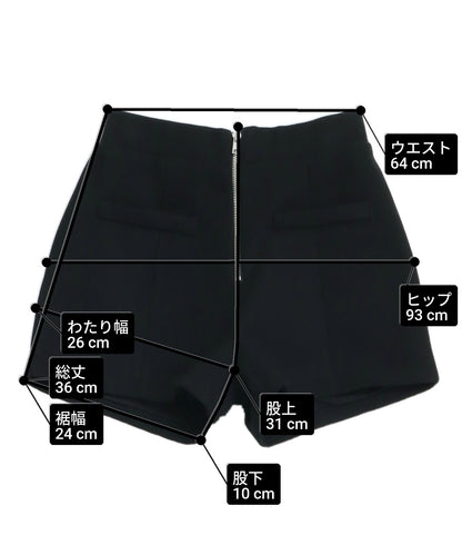 ウールタッチ ジップ デザイン ショート パンツ 792-9418
