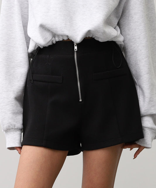 ウールタッチ ジップ デザイン ショート パンツ 792-9418