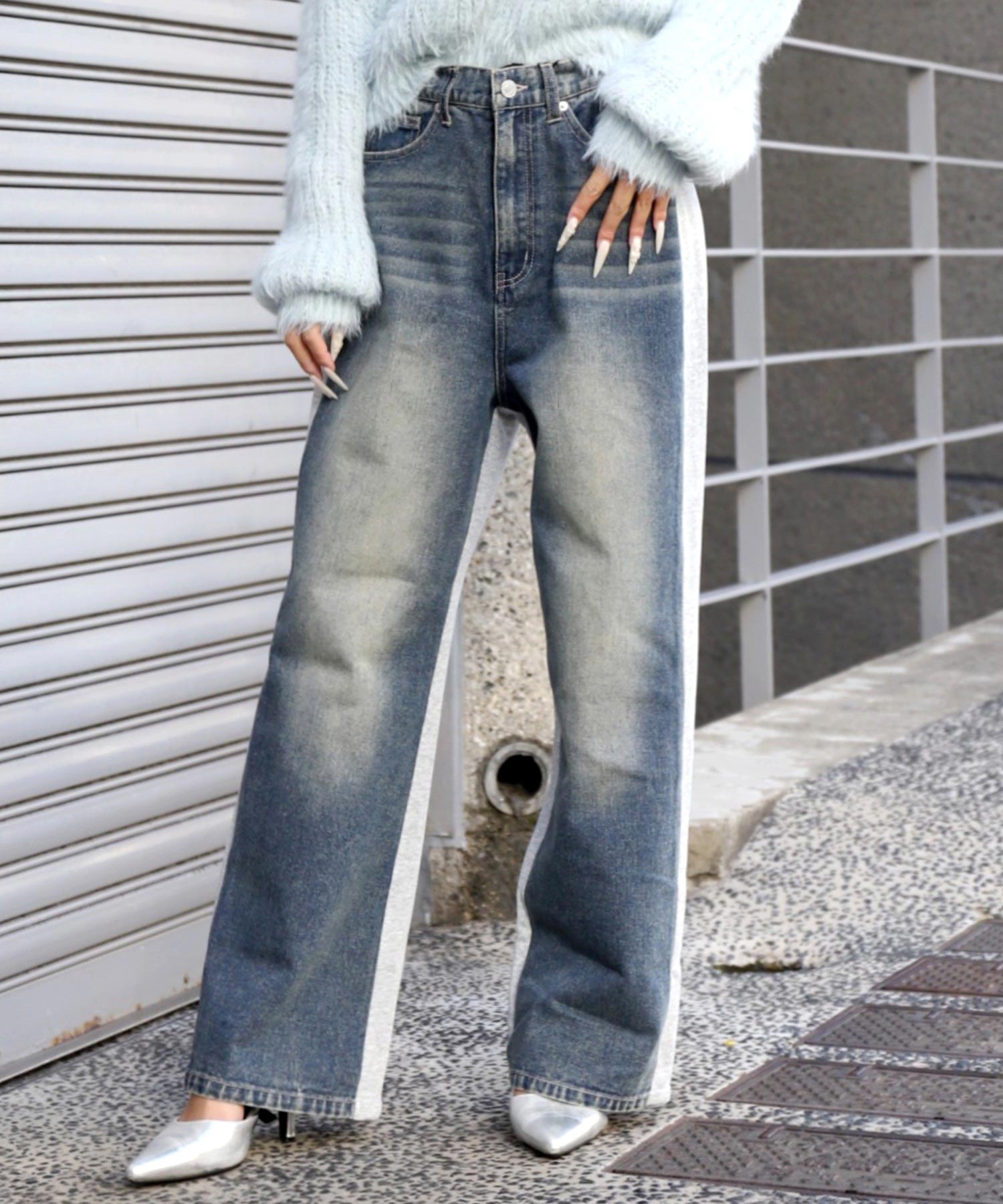 裏毛 切り替え デニムパンツ 792-9442 – ANAP オンラインショップ