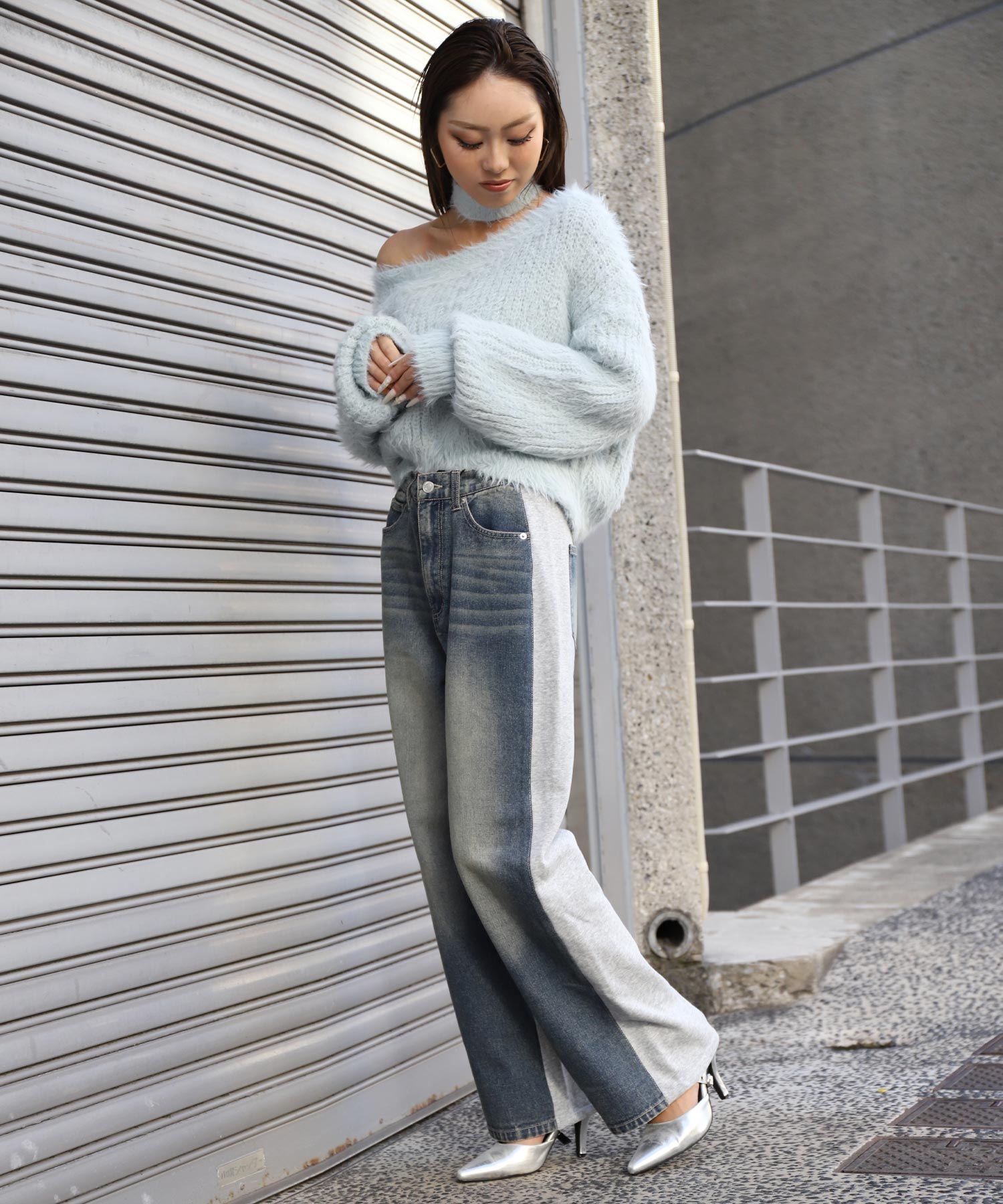 裏毛 切り替え デニムパンツ 792-9442 – ANAP オンラインショップ