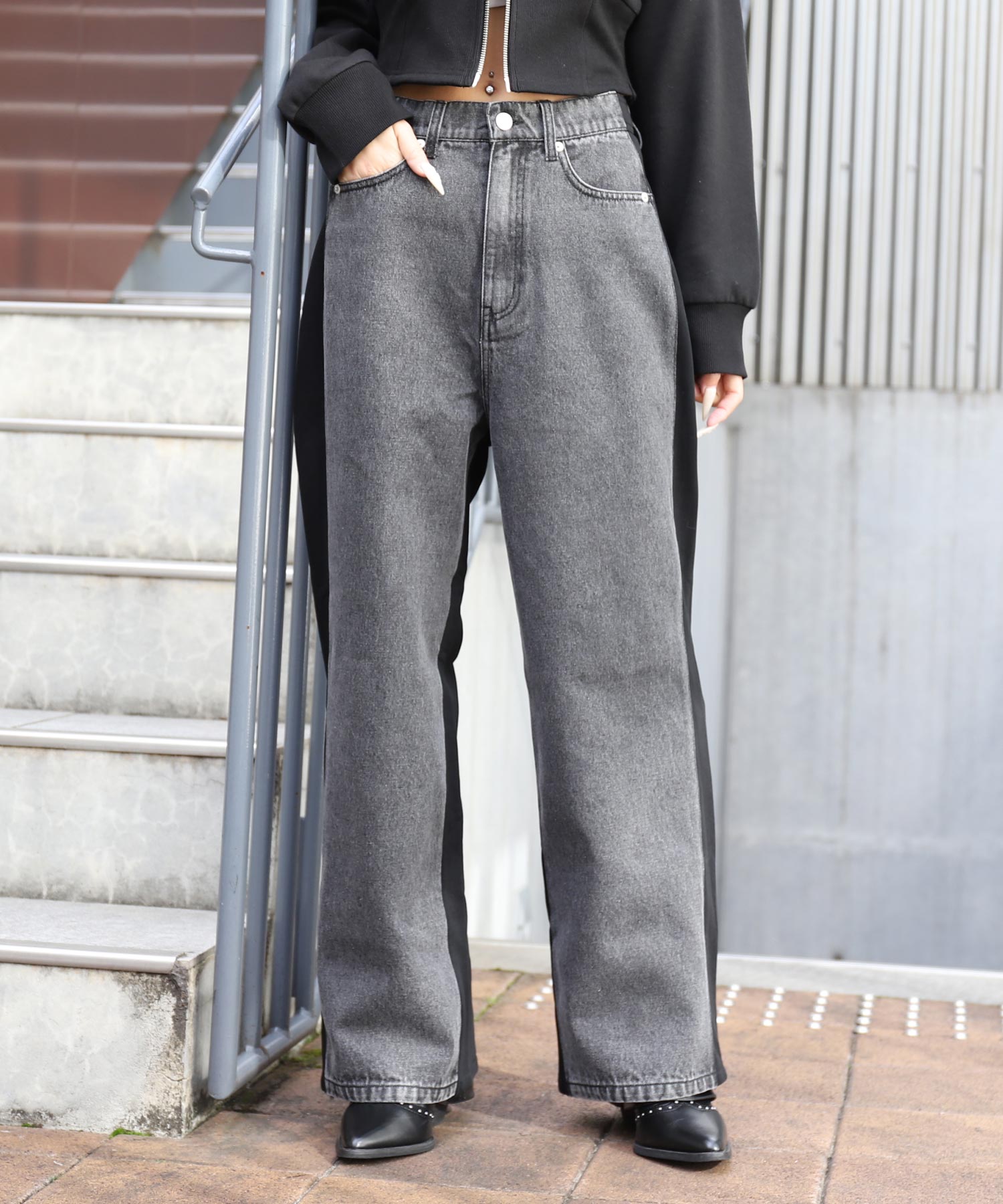 裏毛 切り替え デニムパンツ 792-9442 – ANAP オンラインショップ