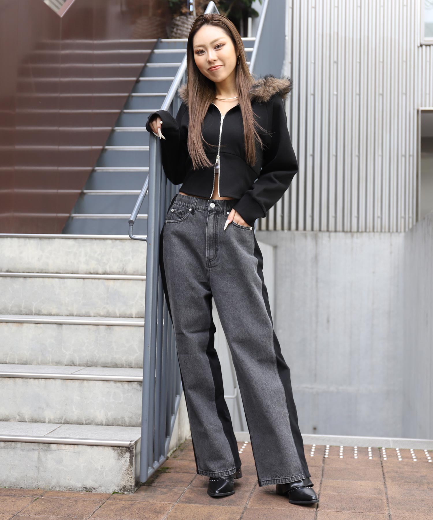 裏毛 切り替え デニムパンツ 792-9442 – ANAP オンラインショップ