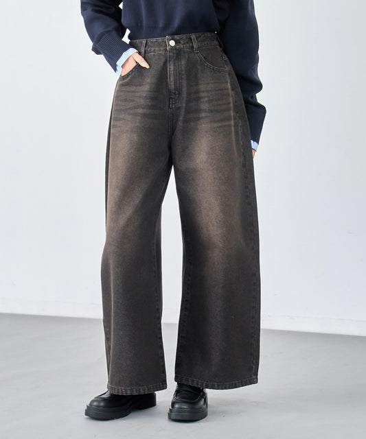 オーバーダイ ボリューム デニムパンツ  792-9443