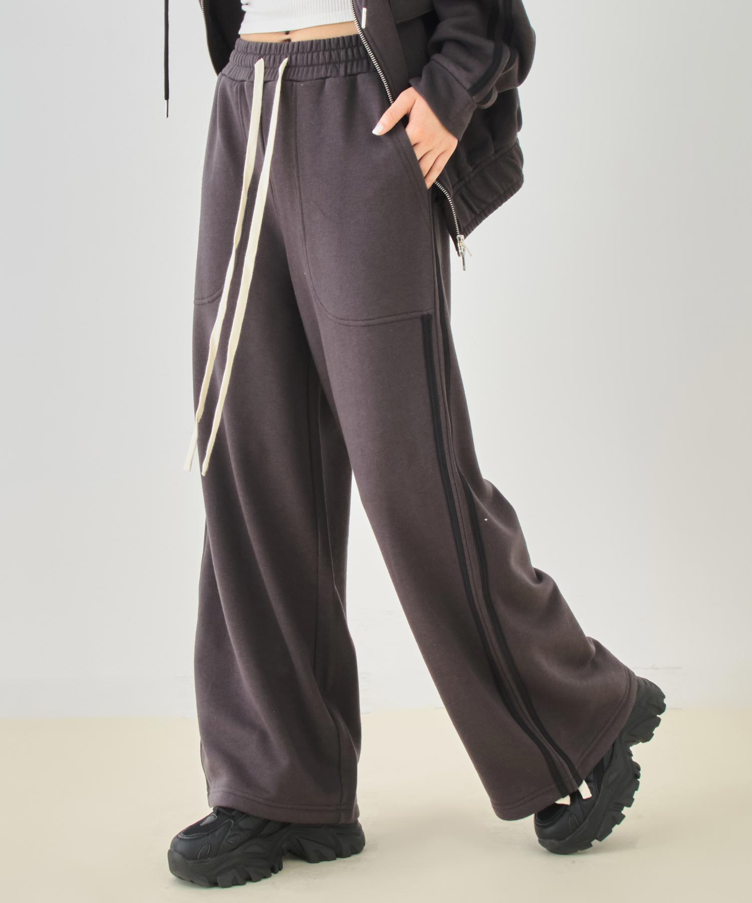 裏毛 ボリュームシルエット ライン スウェット パンツ 792-9477 – ANAP