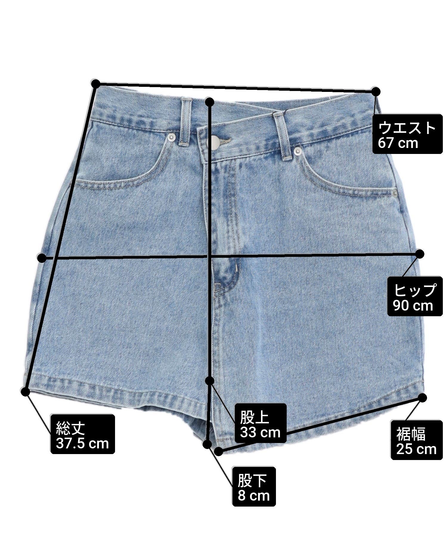 クロスウエスト ラップ デニム ショートパンツ 792-9483 – ANAP