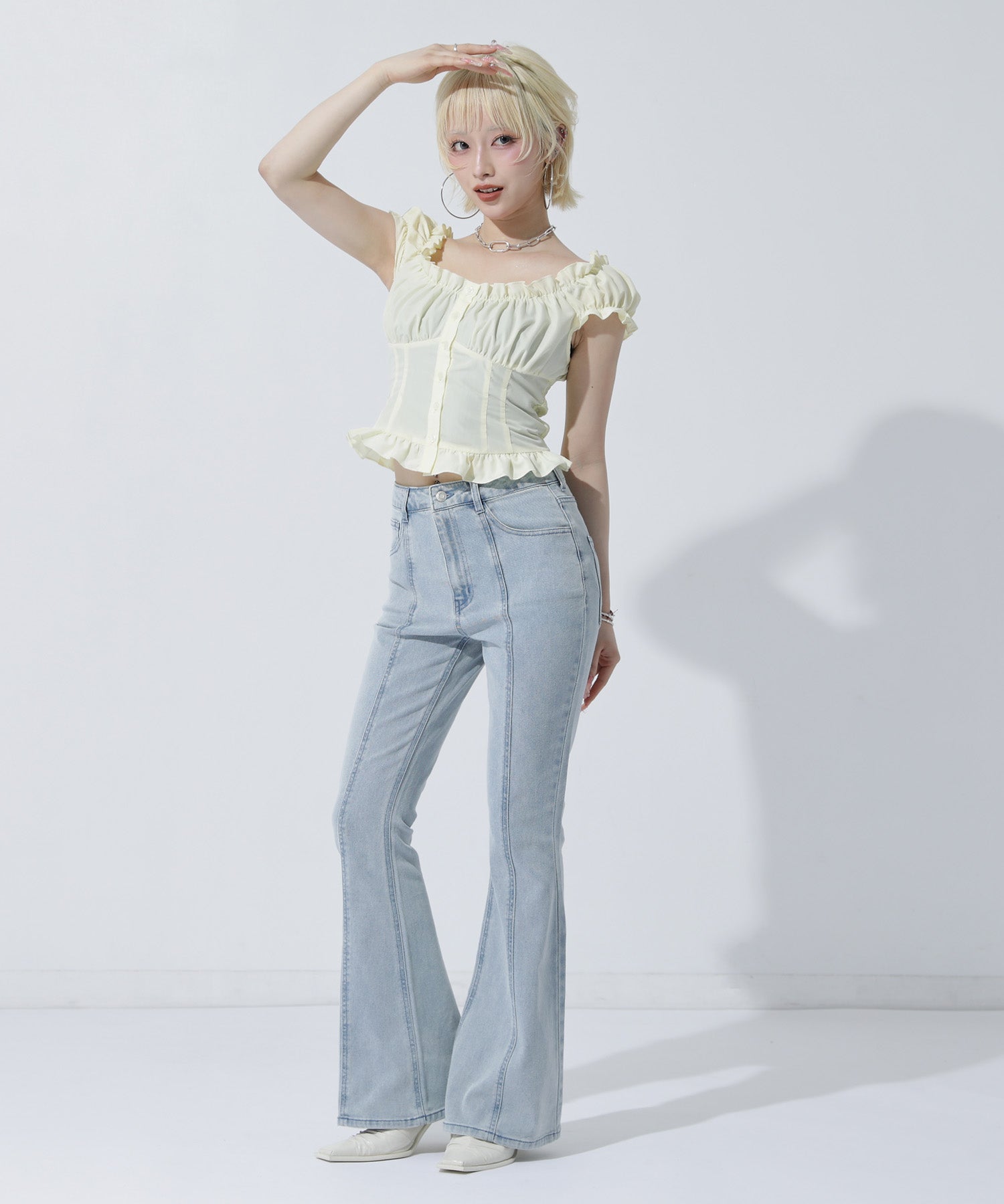 センタープレス フレアデニムパンツ 792-9524 – ANAP オンラインショップ