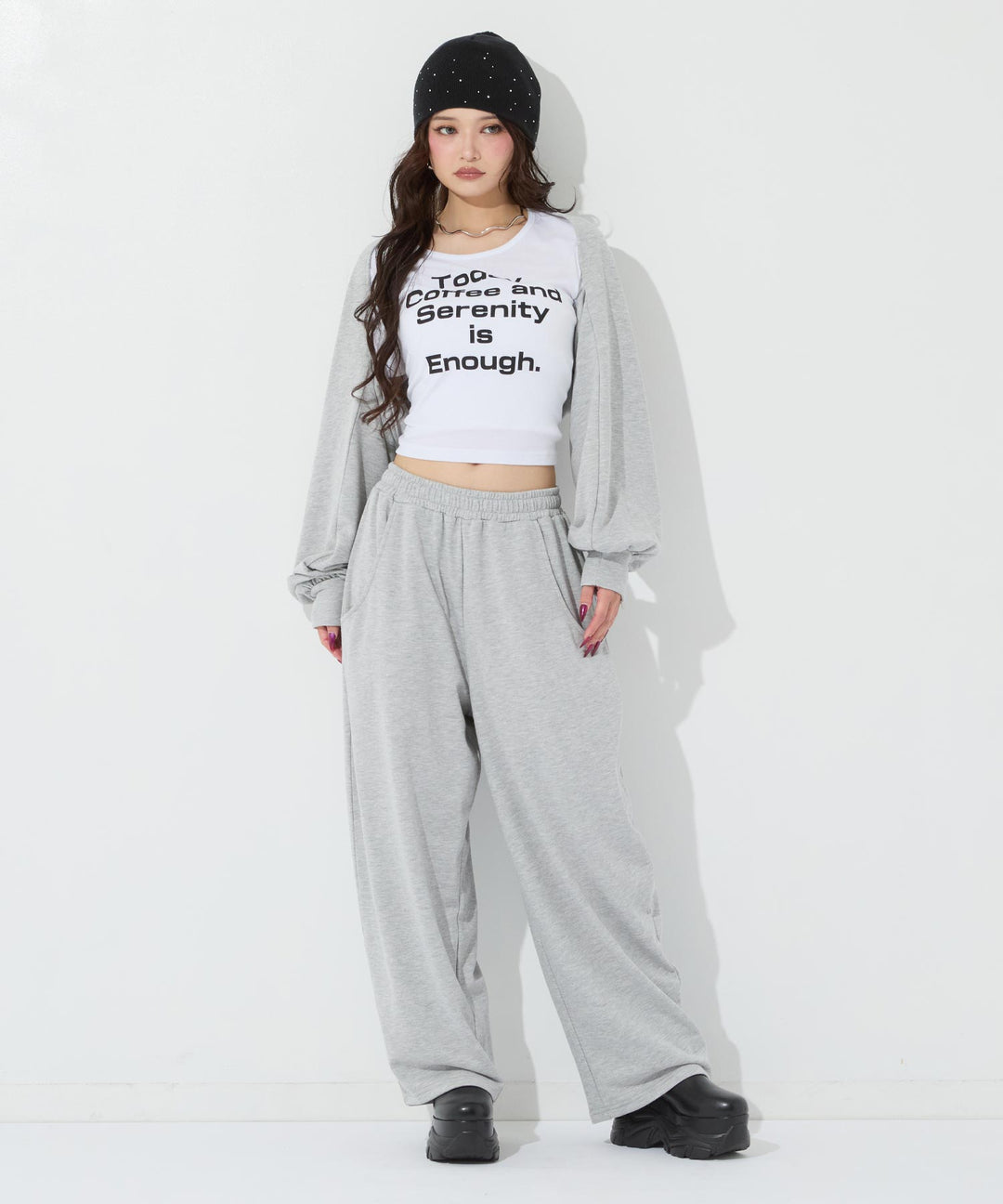 マルチway 袖風ベルト付き コクーン スウェットパンツ 792-9555