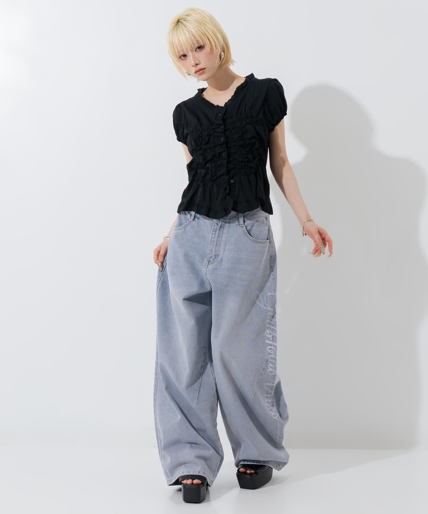 抜染プリント デニムワイドパンツ 792-9563 – ANAP オンラインショップ