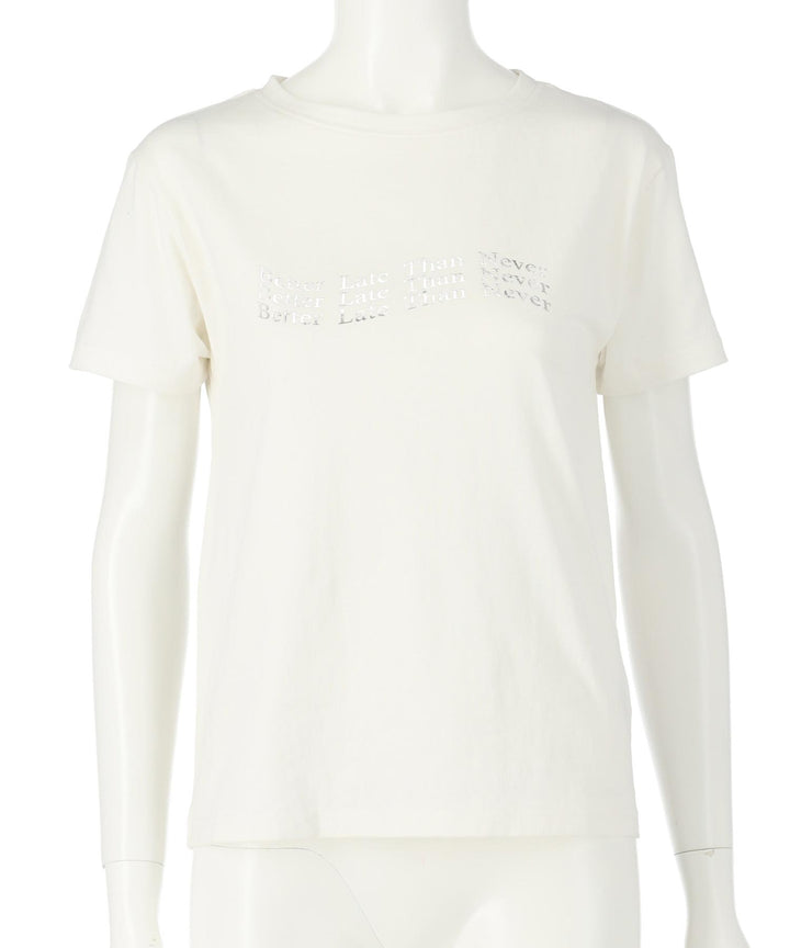 メタリック 箔プリント ロゴ ウェーブ Tシャツ 793-9223