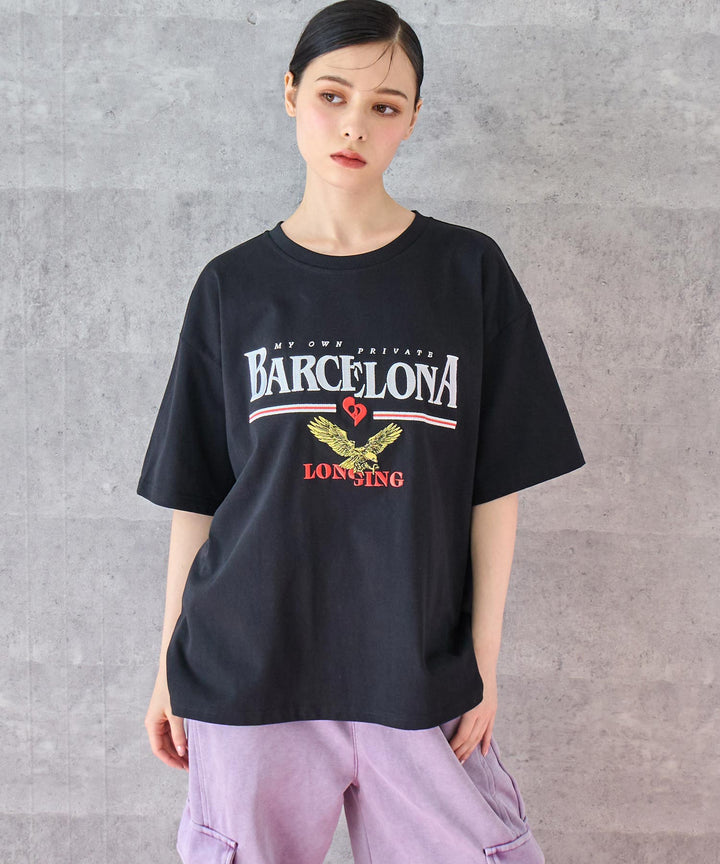 BARCELONA イーグル 刺繍ロゴ Tシャツ 793-9235
