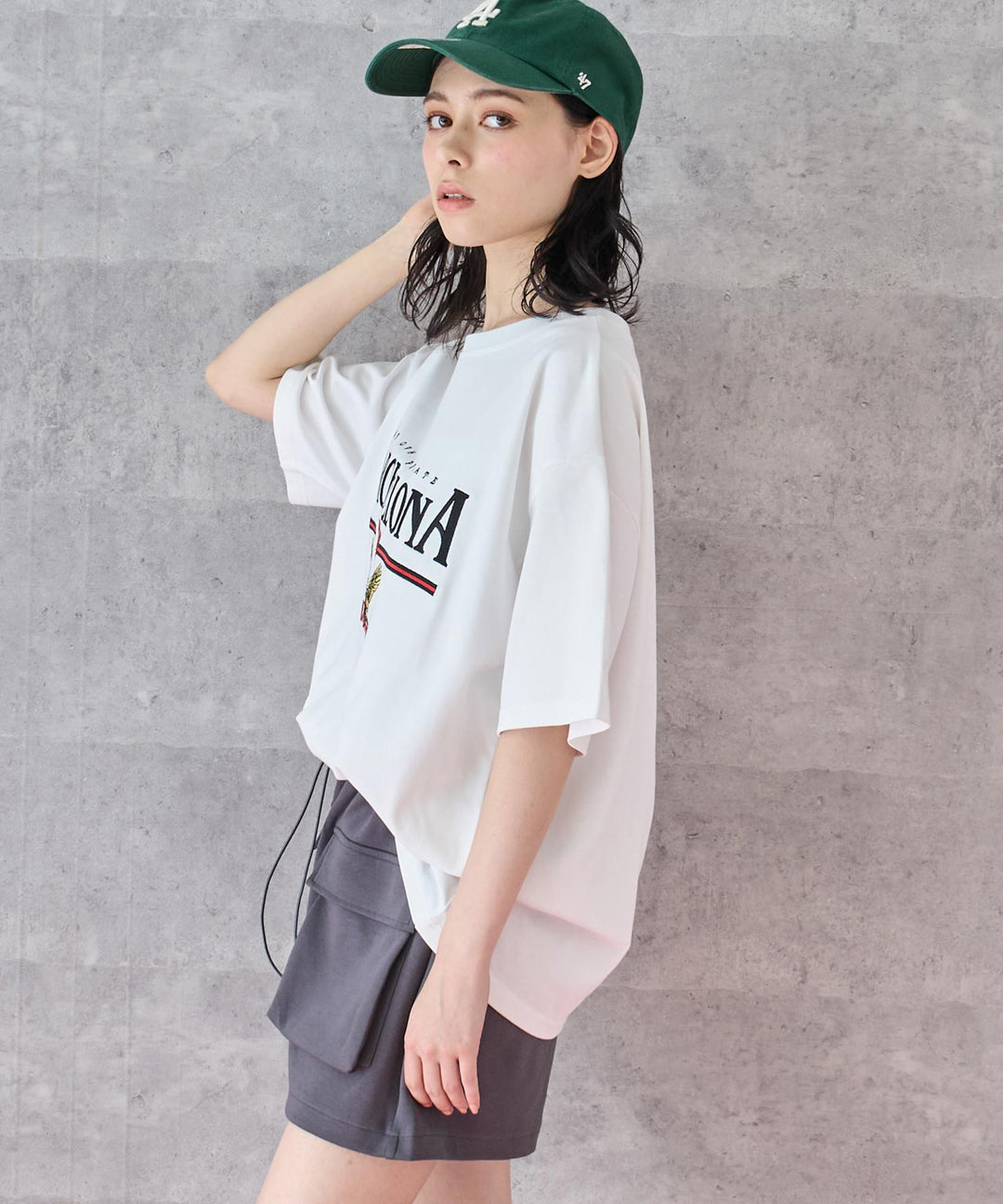 BARCELONA イーグル 刺繍ロゴ Tシャツ 793-9235