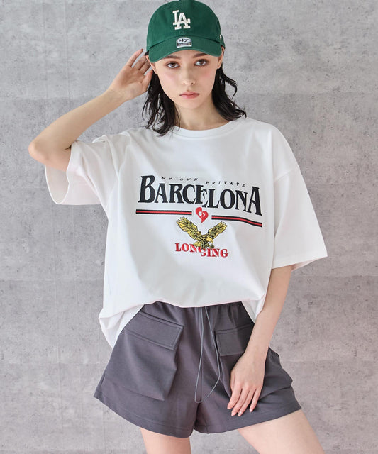 BARCELONA イーグル 刺繍ロゴ Tシャツ 793-9235