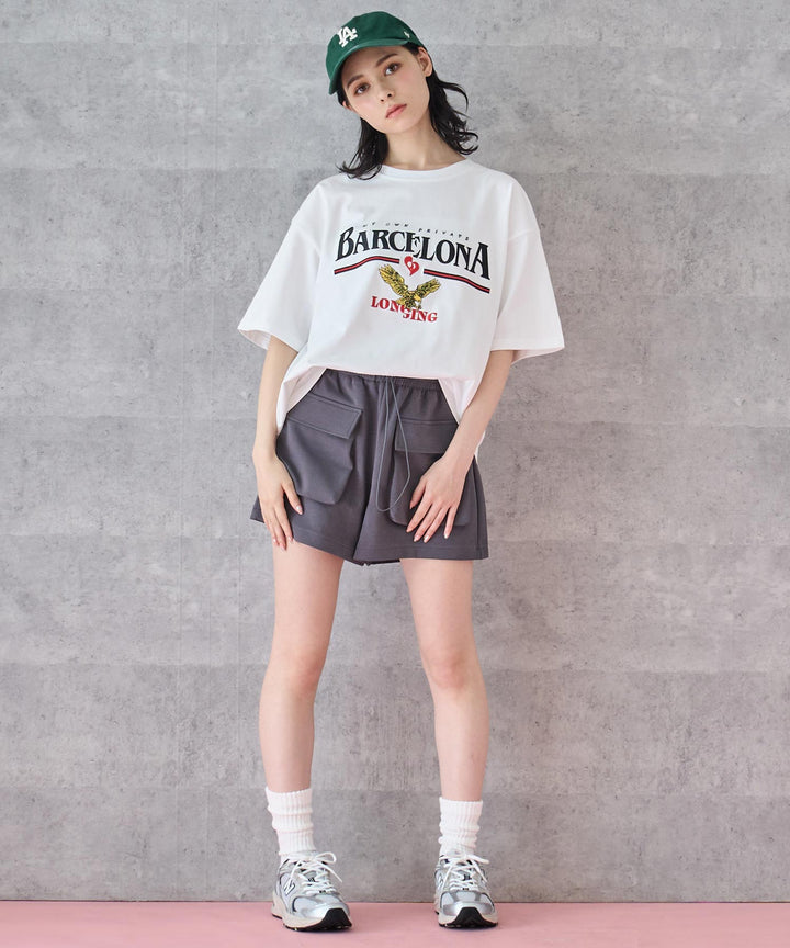 BARCELONA イーグル 刺繍ロゴ Tシャツ 793-9235